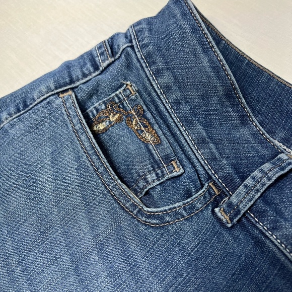 Riders By Lee Midrise Bootcut Jeans Womens Size 12P Embroidered Pockets B-5 - Picture 3 of 11